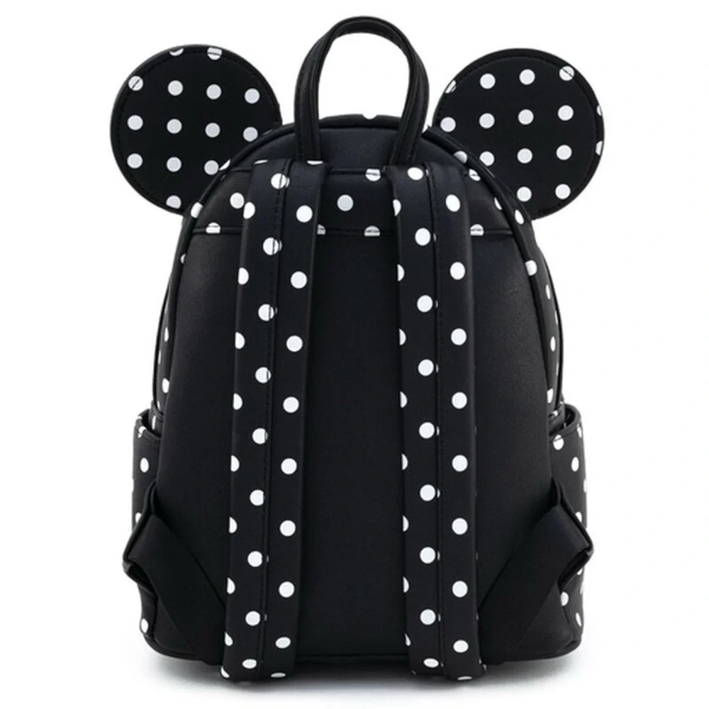 Disney Minnie Mouse Black & White Polka Dot Cosplay Mini Backpack